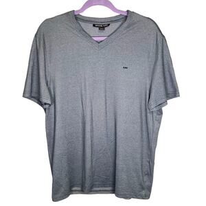 Michael Kors Men's Gray V-Neck Shirt / Size Large